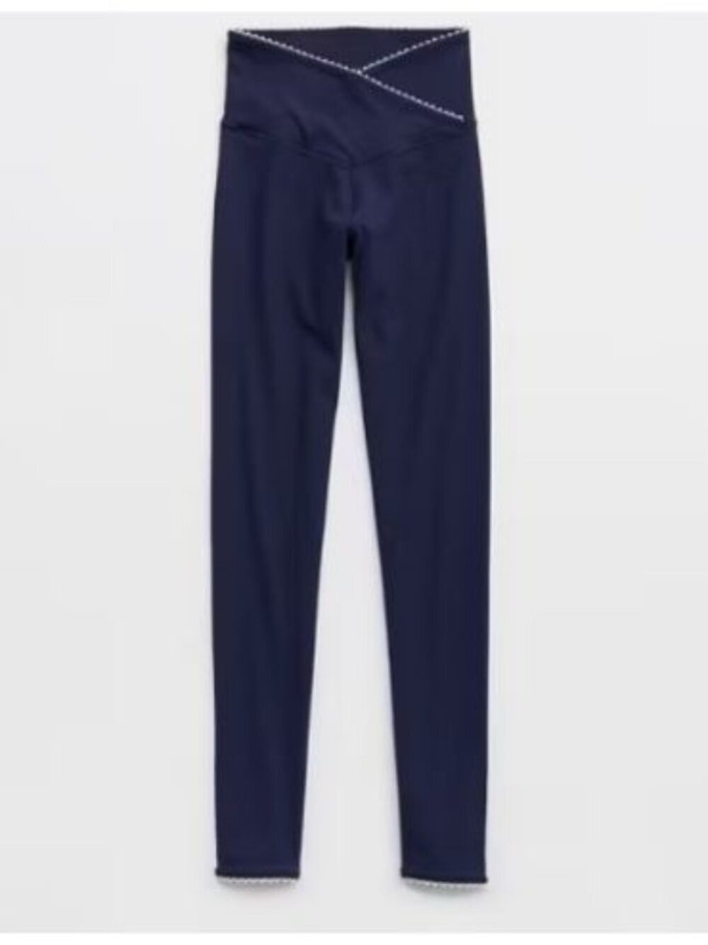 Offline by Aerie Real Me Navy Blue Scalloped Edge 7/8 Leggings